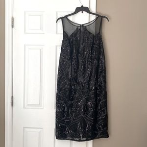 Black Sequin Special Occasion Dress size 18W